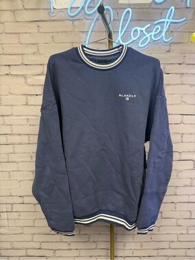 Blakely London Blue and White Crewneck - L